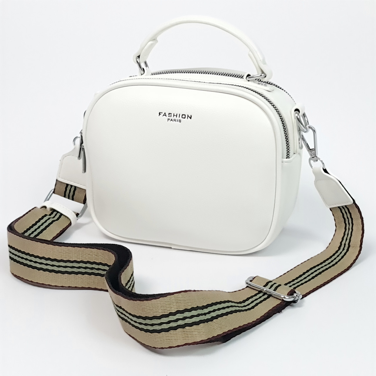 Сумка жіноча екошкіра JOHNNY Білий 21х18х11 (4021-2), фото 1