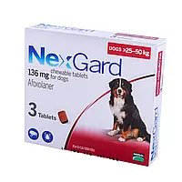 NexGard таблетки от блох и клещей для собак 25-50 кг 3 табл в упак