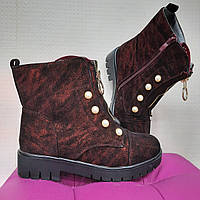 Черевики бордо для дівчаток