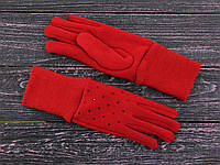 Перчатки детские зимние M&JJ на флисовой подкладке Размер L красный 0119-8
