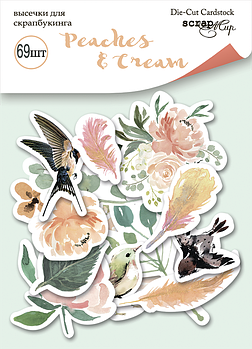 Набір висічок для скрапбукінгу 69шт від Scrapmir Peaches & Cream SM5400014
