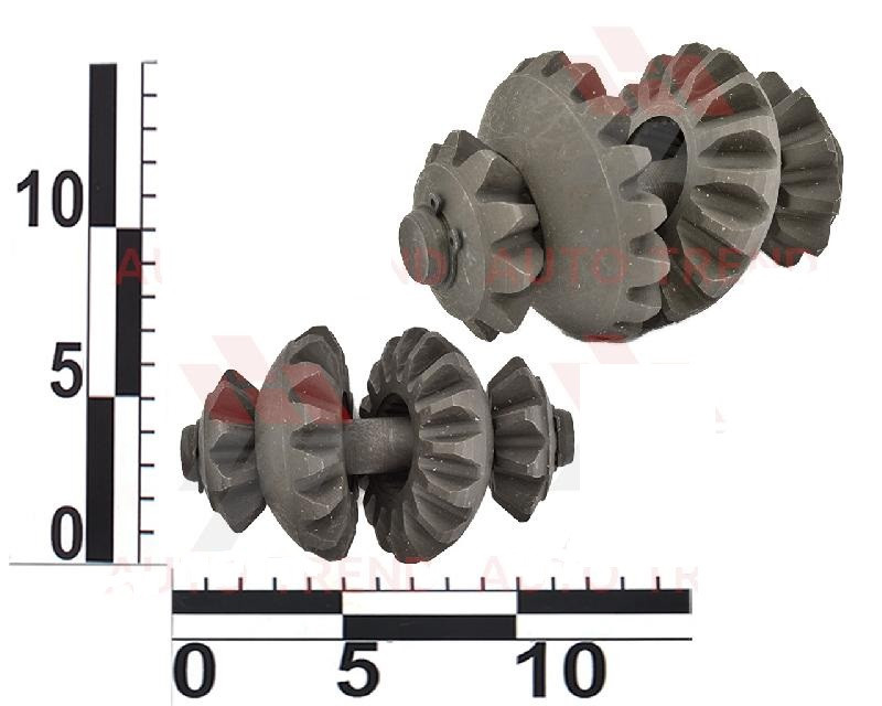 Сателіт диференціала ВАЗ ВАЗ 2108, 2112, 1117, 1119, 2170, 2172 (4 сателіти, вісь, стопорні кільця), фото 1