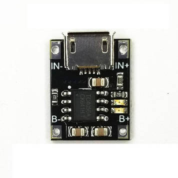 Електронний модуль TP4056 зарядки літієвих акумуляторів, micro USB DC 5 В, без захисту