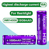 Акумулятор Vapcell 14500 H10 1000mah 10A, фото 5