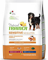 Сухой корм для собак средних пород Trainer Natural Sensitive Adult Medium&Maxi With Salmon с лососем 3 кг