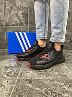 Мужские кроссовки Adidas X9000 L3 CORE Black/Red (чёрные с красным) демисезонные повседневные кроссы топ