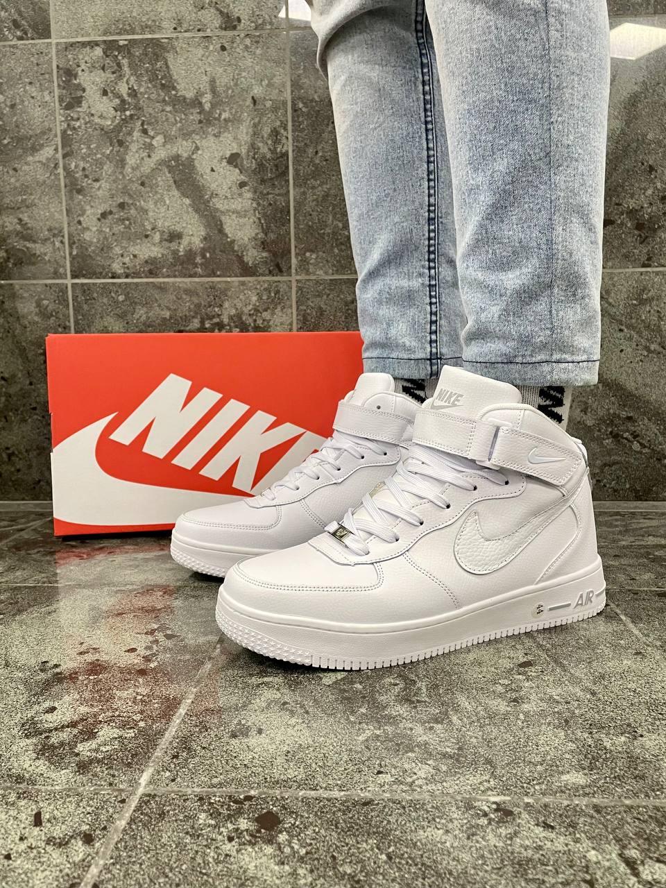 Купить Мужские зимние кроссовки Nike Air Force WINTER All (белые) высокие крутые кроссы с мехом цена 2221.22 ₴ — Prom.ua (ID#1711448804)