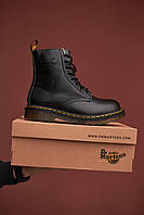 Мужские зимние ботинки Dr. Martens 1460 (чёрные) высокие тёплые сапоги на шнуровке с мехом М0679 топ