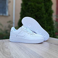 Жіночі кросівки Nike Air Force 1 (білі) низькі базові демісезонні модні кеди О20242 cross