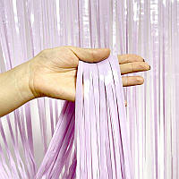 Фольгированная шторка дождик для фотозон 1 на 2 метра Макарун фиолетовая