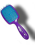 Расческа для волос SaMi Super Hair Brush (в подарочной упаковке) серневая с голубым