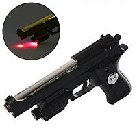 Игрушечный пистолет 921+ на пульках 24см лазер свет бат табл в кульке 14.5-24-3.5см