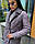 Модне молодіжне жіноче зимове пальто "Стокгольм зима", індиго, фото 7