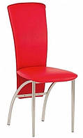 Обеденный кухонный стул Амели Amely chrome V-27 красный искусственная кожа (заказ кратно 2шт)