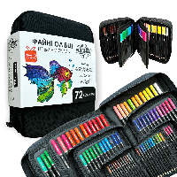 Набор акварельные мягкие карандаши 72 цвета подар. набор в нейлоновом чехле Art Planet рыбка (Art482023)