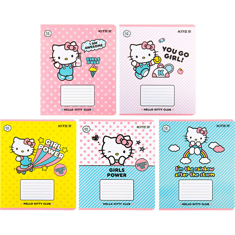 Зошит шкільний Kite 12 аркушів у лінійку Hello Kitty hk22-234