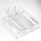 Підставка під макаруни на 3 комірки по 25см, стелаж для презентації продукції у вітринах, акрил, фото 3