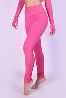 Женские спортивные лосины (леггинсы) из дайвингового бифлекса, розовые S