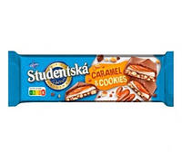 Шоколад Молочный Studentska Pecet Caramel & Cookies с Карамелью и Печеньем 235 г Чехия