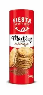 Печиво сендвіч із шоколадом Fiesta Markizy в пакованні 300 г Польща, хрумке шоколадне прошарок