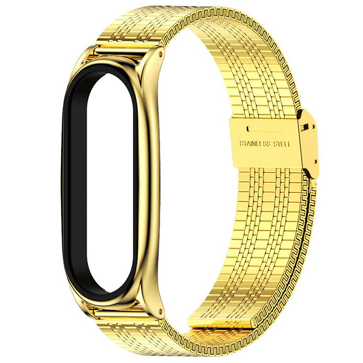 Ремінець MiJobs Asianu Metal Strap для Xiaomi Mi Band 7 Gold