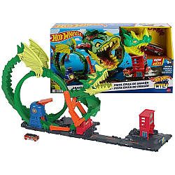 Ігровий набір Hot Wheels Fire Dragon Attack Атака вогняного дракона (HDP03)