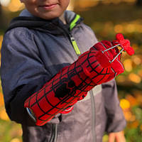 Перчатка Человека Паука для ребенка, 2 баллончика с паутиной, держатель (перчатка Спайдермена) F66-8