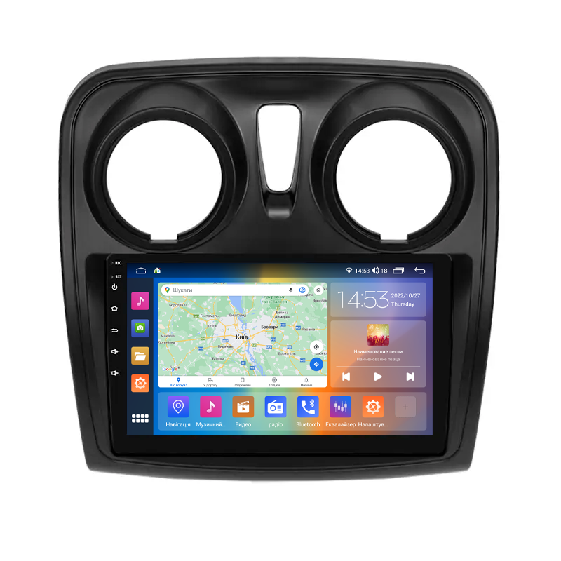 Штатна магнітола 9" Lesko для Dacia Lodgy 2012-2017 4/64Gb CarPlay 4G Wi-Fi GPS Prime Дачі 12 шт., фото 1