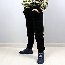 2095 Теплі чорні штани для хлопчика тринитка тм BossKids, фото 4