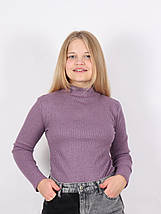 1734фіол Фіолетовий гольф для дівчинки рубчик-ангора тм JakPani розмір 164 см, фото 2