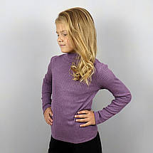 1734фіол Фіолетовий гольф для дівчинки рубчик-ангора тм JakPani розмір 164 см, фото 4