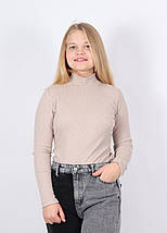 1734свбеж Світло-бежевий гольф для дівчинки рубчик-ангора тм JakPani розмір 164 см, фото 2