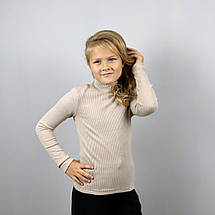 1734свбеж Світло-бежевий гольф для дівчинки рубчик-ангора тм JakPani розмір 164 см, фото 4