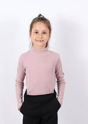 1734пуд Водолазка для дівчинки бежева ангора рубчик тм JakPani розмір 122, фото 2