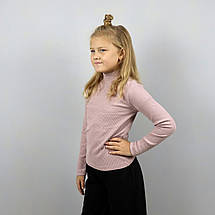 1734пуд Водолазка для дівчинки бежева ангора рубчик тм JakPani розмір 122, фото 4