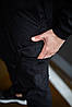Водостійкі тактичні штани на флісі (46,48,50,52,54,56р) Джогери Софтшел Чорні, фото 6
