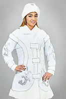 Білий костюм Снігуроньки з велюру 46-48 р