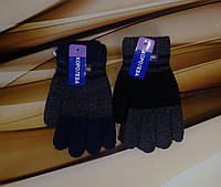 Перчатки-рукавицы для мальчиков подростков двойная вязка , разных цветов