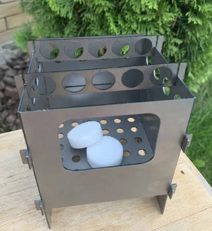 Купить Туристическая печка-щепочница, разборная, 90х90х120мм, сталь ...