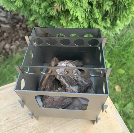 Купить Туристическая печка-щепочница, разборная, 90х90х120мм, сталь ...