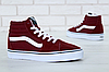 Зимові кеди Vans Winter високі Ванс теплі з хутром бордові жіночі підліткові, фото 5
