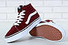 Зимові кеди Vans Winter високі Ванс теплі з хутром бордові жіночі підліткові, фото 10