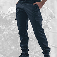 Водостойкие тактические штаны на флисе (S,L,XL,2XL,3XL) Джоггеры Утепленные Софтшелл Синие