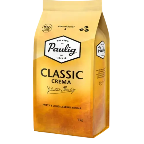 Оригінал! Кава в зернах Paulig Classic Crema 1кг, Фінляндія