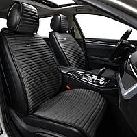 Накидки на сиденья авто универсальные 2 шт и 2 подголовника премиум класса BELTEX Barcelona черные BX83150