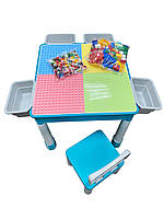 Детский игровой квадратный стол для конструкторов Microlab Toys GT-16
