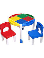 Детский игровой круглый стол для конструкторов Microlab Toys GT-14