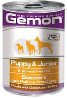 Gemon (Джемон) Dog Wet Puppy & Junior Chicken & Turkey влажный корм для щенков с курицей и индейкой 415 г