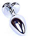 Анальний затор Boss Series - Jewellery Silver Heart PLUG Green S, BS6400051, фото 6