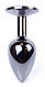 Анальний затор Boss Series - Jewellery Dark Silver PLUG Rose S, BS6400027, фото 6